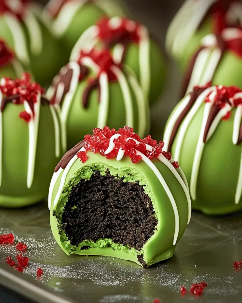 Grinch Oreo Bälle – Festliche Grinch-inspirierte Oreo-Trüffel 2 Grinch Oreo Bälle