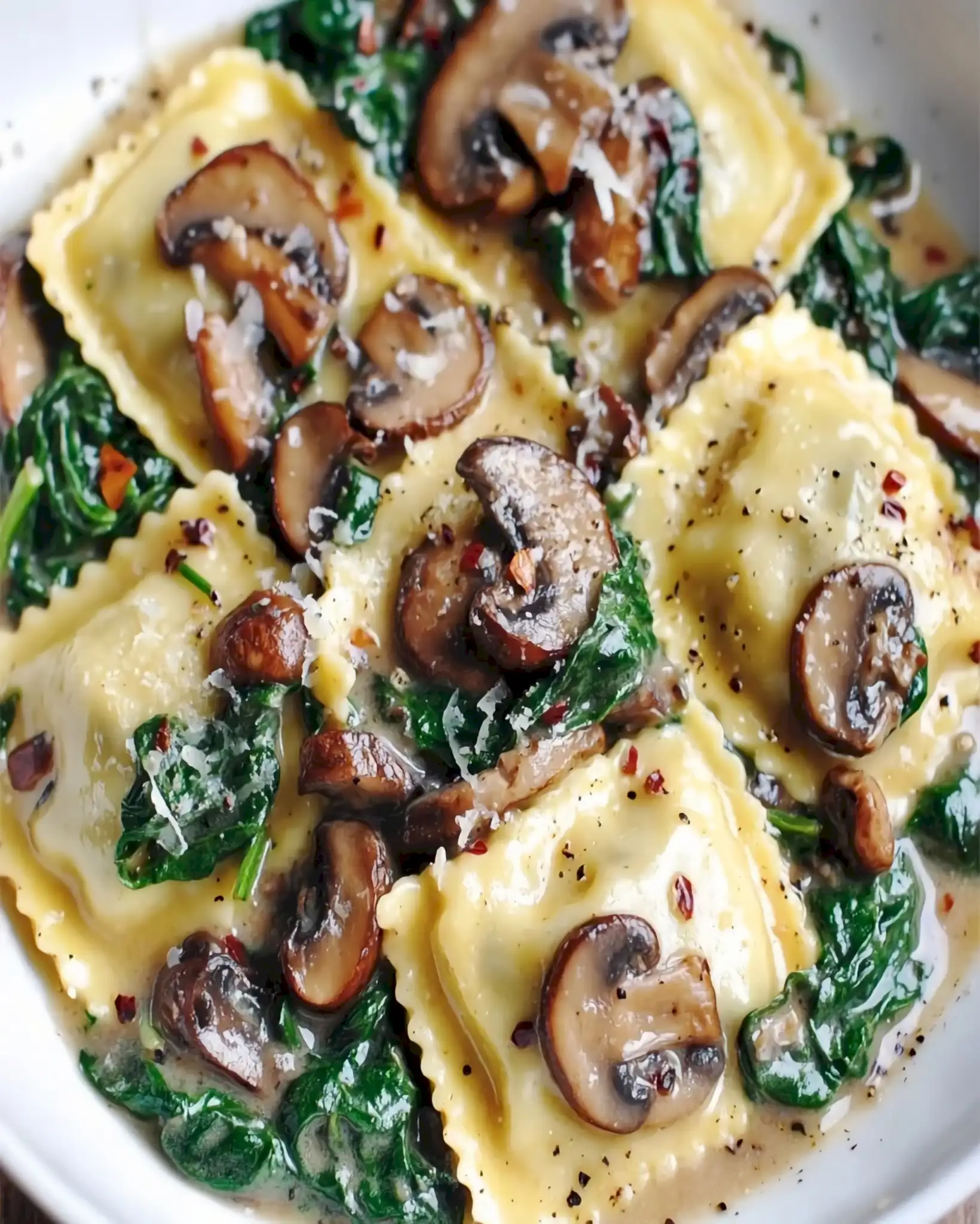 Pilzravioli mit Spinat – Einfache 30-Minuten Rezept 2 Pilzravioli mit Spinat – Einfache 30-Minuten Rezept