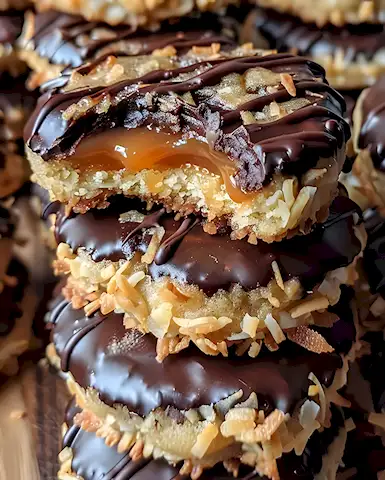 Schoko Karamell Kokos Cookies Rezept 2 Schoko Karamell Kokos Cookies Rezept