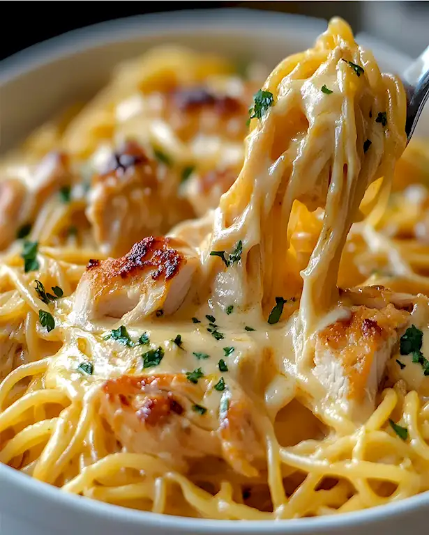 Cremige Käse-Hähnchen-Spaghetti aus dem Slow Cooker 2 Cremige Käse-Hähnchen-Spaghetti aus dem Slow Cooker