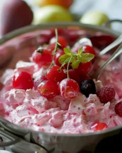 Cremiger Fruchtsalat mit Kirschen Ananas und Sahne 7 Cremiger Fruchtsalat mit Kirschen Ananas und Sahne