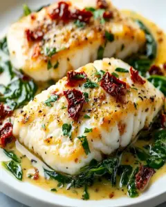 Cremiger Keto Kabeljau Toskana mit Spinat und Tomaten 1 Cremiger Keto Kabeljau Toskana mit Spinat und Tomaten
