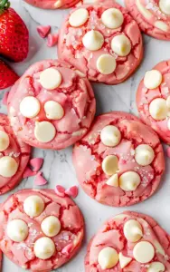 Erdbeer-Käsekuchen-Cookies: Einfach & Lecker