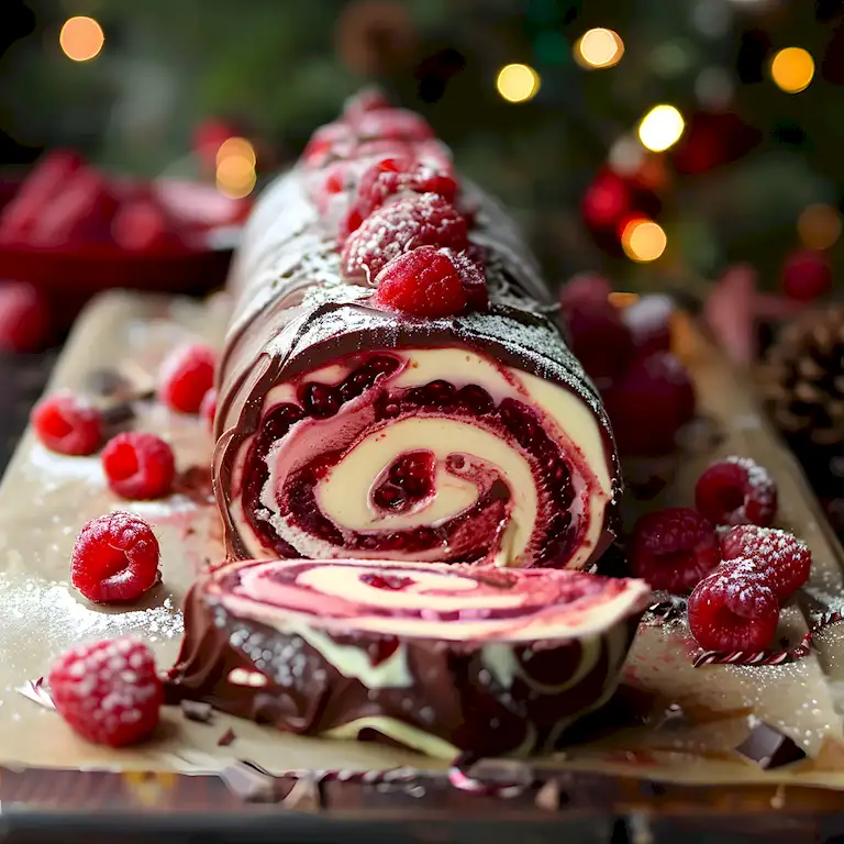 Festliche Schoko-Himbeer-Rolle: Einfach & Lecker 2 Festliche Schoko-Himbeer-Rolle: Einfach & Lecker