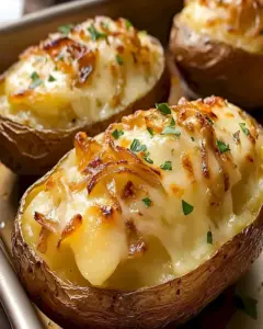 Gefüllte Ofenkartoffeln mit Zwiebeln und Gruyère 9 Gefüllte Ofenkartoffeln mit Zwiebeln und Gruyère