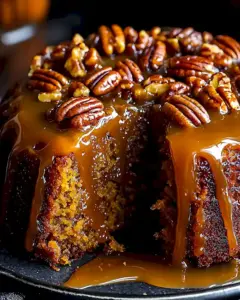 Gestürzter Kürbiskuchen mit Pekannuss-Karamell 4 Gestürzter Kürbiskuchen mit Pekannuss-Karamell