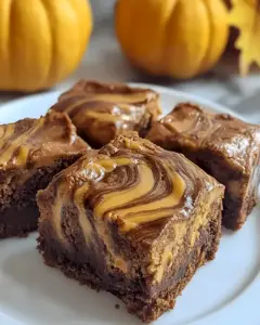 Herbstliche Kürbis-Käsekuchen-Brownies mit Ahorn-Glasur