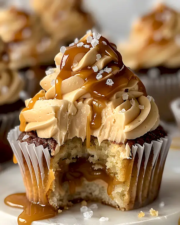 Himmlische Salzkaramell Cupcakes mit flüssigem Kern 2 Himmlische Salzkaramell Cupcakes mit flüssigem Kern