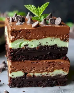 Himmlische Schoko-Minz Brownies mit Minzcreme 4 Himmlische Schoko-Minz Brownies mit Minzcreme