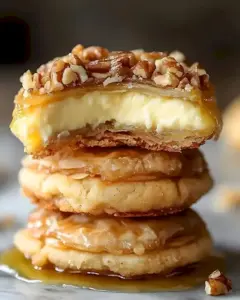 Knusprige Baklava-Käsekuchen-Sandwich-Kekse mit Honig