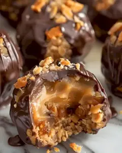 Knusprige Karamell-Schoko-Trüffel ohne Backen