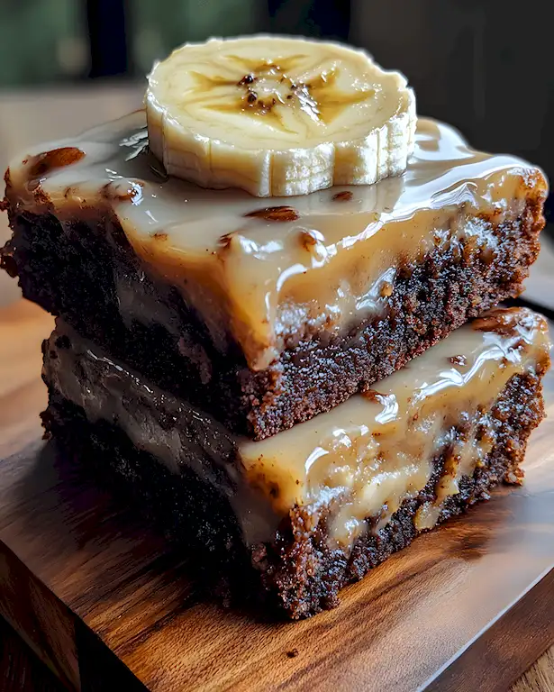 Köstliche Bananen-Karamell Brownies 2 Köstliche Bananen-Karamell Brownies