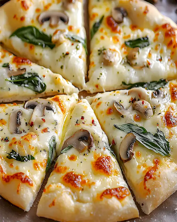 Köstliche Weiße Knoblauch Pizza Einfach Gemacht 2 Köstliche Weiße Knoblauch Pizza Einfach Gemacht