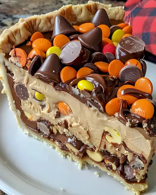 Riesen Erdnussbutter-Schoko Torte ohne Backen 2 Riesen Erdnussbutter-Schoko Torte ohne Backen