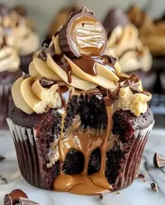 Saftige Erdnussbutter Schoko Lava Cupcakes 3 Saftige Erdnussbutter Schoko Lava Cupcakes
