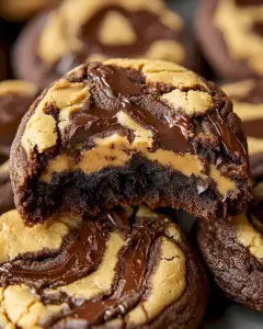 Saftige Erdnussbutter Schoko Swirl Kekse