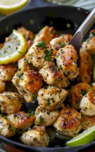 Saftige Hähnchen-Stücke mit Zitrone und Knoblauch 1 Saftige Hähnchen-Stücke mit Zitrone und Knoblauch