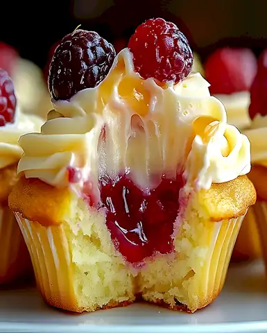 Saftige Himbeer Zitronen Cupcakes Rezept 2 Saftige Himbeer Zitronen Cupcakes Rezept