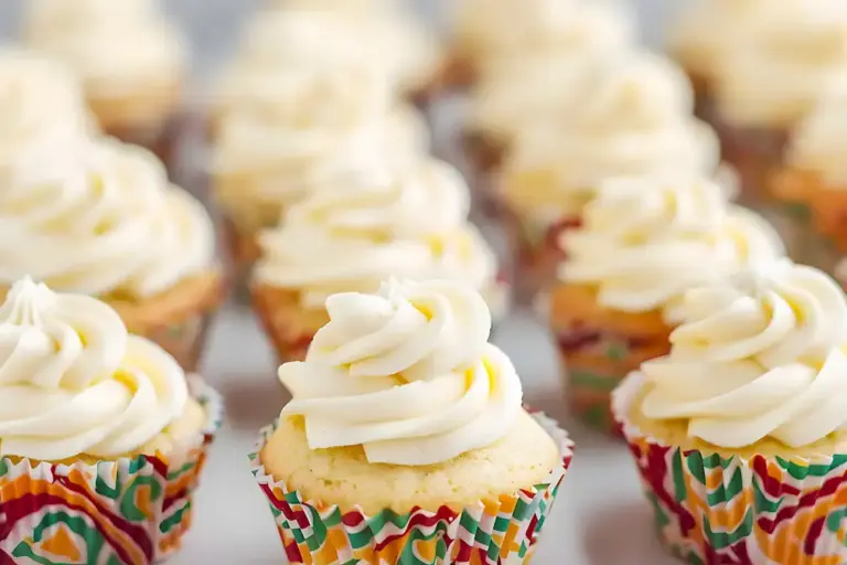 Saftige Mini Vanille Cupcakes mit Buttercreme