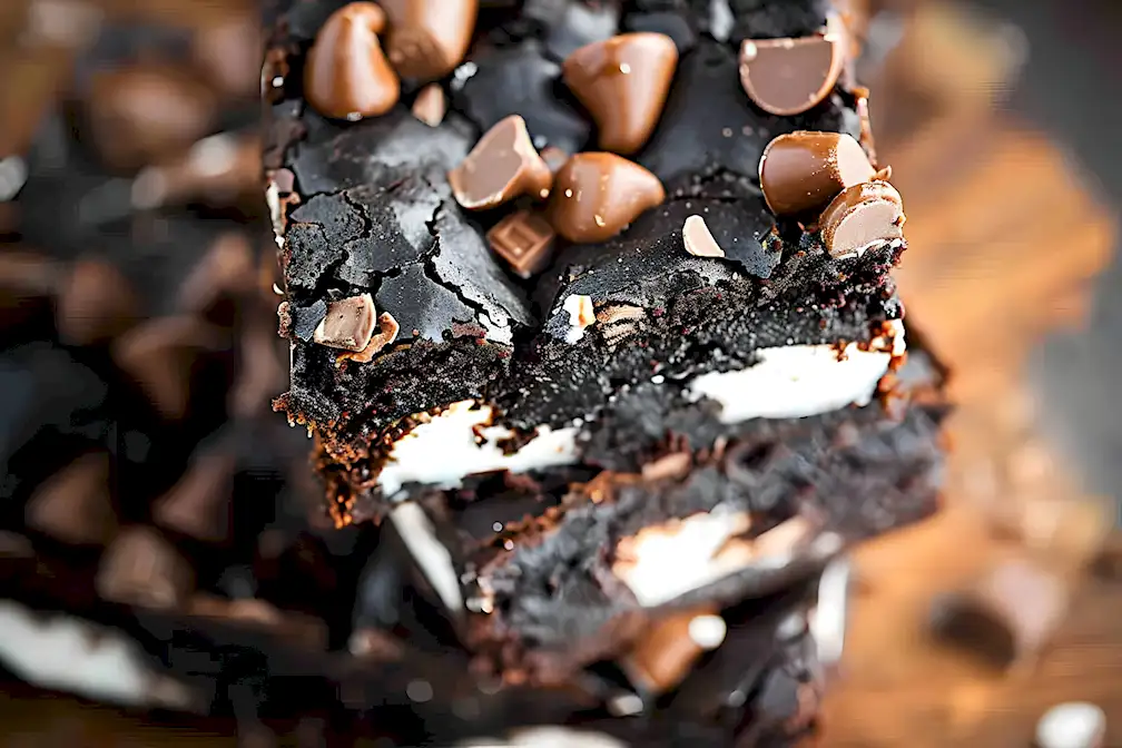 Saftige Mississippi Mud Brownies mit Schokoguss 2 Saftige Mississippi Mud Brownies mit Schokoguss