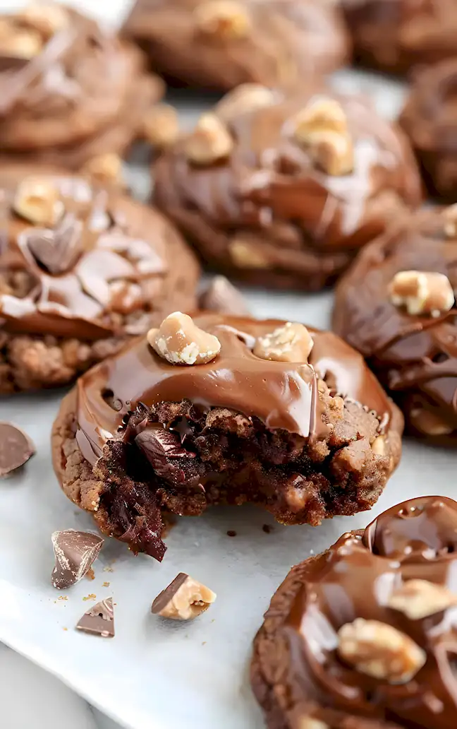Saftige Schoko-Cookies mit Schokoguss 2 Saftige Schoko-Cookies mit Schokoguss