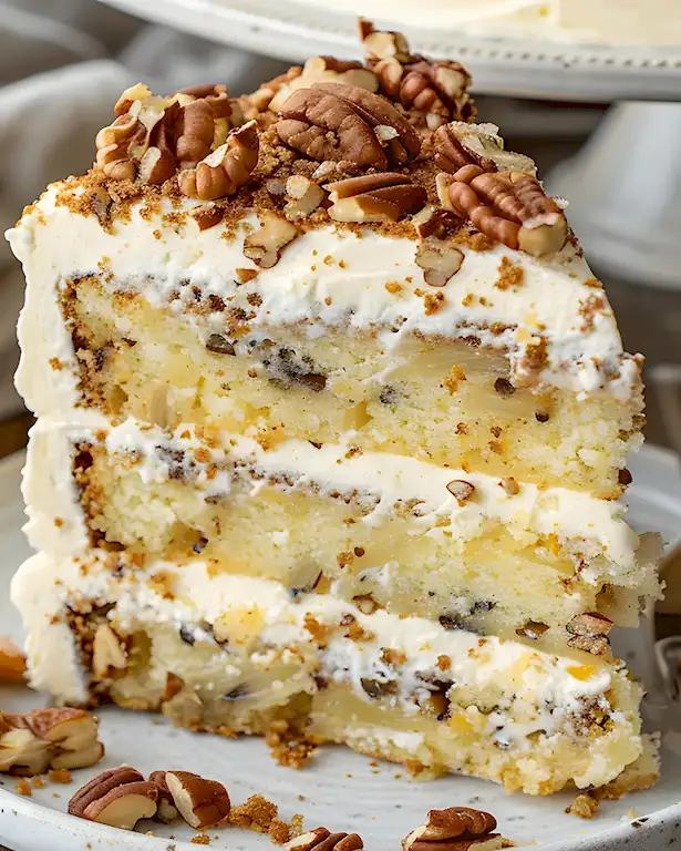 Saftiger Ananas-Pekannuss-Kuchen mit cremigem Frosting 2 Saftiger Ananas-Pekannuss-Kuchen mit cremigem Frosting