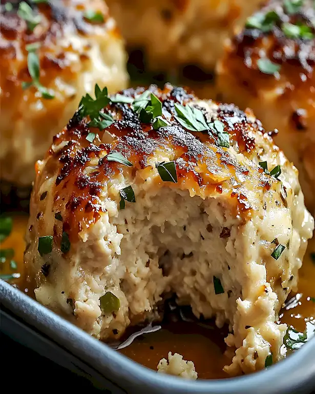 Saftiger Hähnchen-Hackbraten mit Knoblauch und Parmesan 2 Saftiger Hähnchen-Hackbraten mit Knoblauch und Parmesan