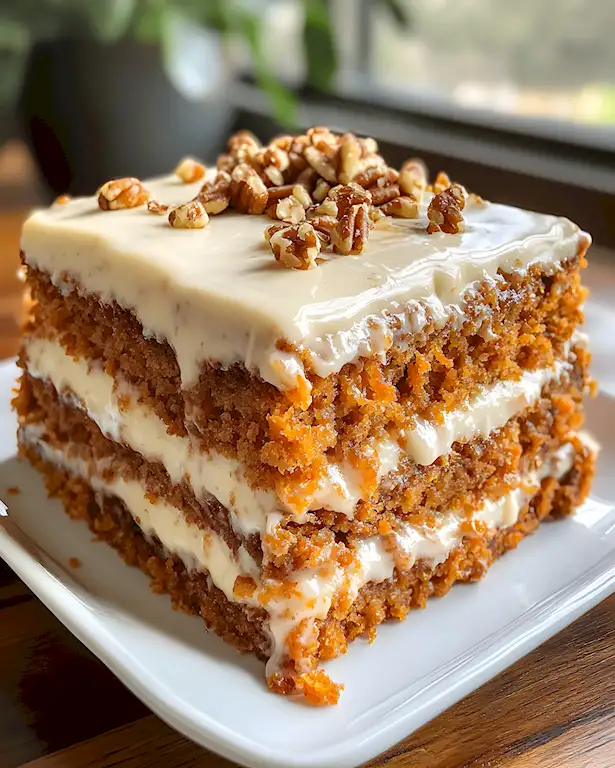 Saftiger Karotten-Schichtkuchen mit Zimt-Frischkäse-Frosting 2 Saftiger Karotten-Schichtkuchen mit Zimt-Frischkäse-Frosting