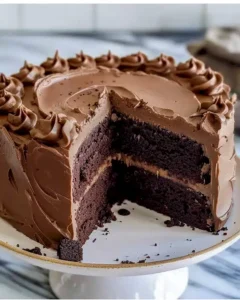 Saftiger Schokoladenkuchen mit cremiger Schokobuttercreme 10 Saftiger Schokoladenkuchen mit cremiger Schokobuttercreme