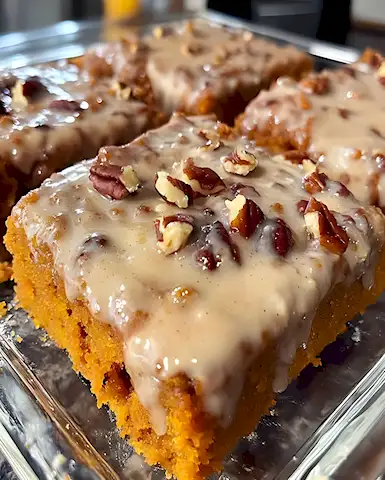 Saftiger Süßkartoffel-Pekannuss-Kuchen mit Honigglasur 3 Saftiger Süßkartoffel-Pekannuss-Kuchen mit Honigglasur