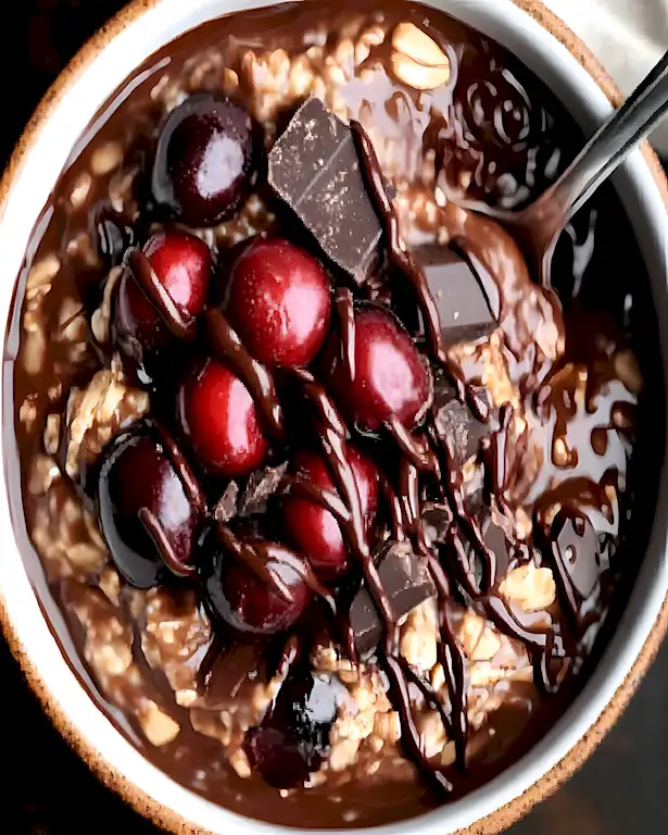 Schoko Kirsch Frühstücksgenuss über Nacht 2 Schoko Kirsch Frühstücksgenuss über Nacht