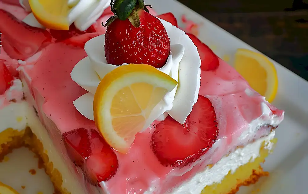 Sommerlicher Erdbeer-Zitronen-Frischkäse-Kuchen 2 Sommerlicher Erdbeer-Zitronen-Frischkäse-Kuchen