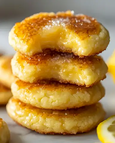 Zitronen Curd Crème Brûlée Kekse mit Karamellkruste 2 Zitronen Curd Crème Brûlée Kekse mit Karamellkruste