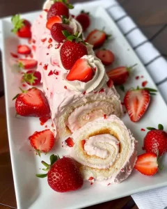 Erdbeer-Sahne-Biskuitrolle: Ein süßer Traum 7 Erdbeer-Sahne-Biskuitrolle: Ein süßer Traum