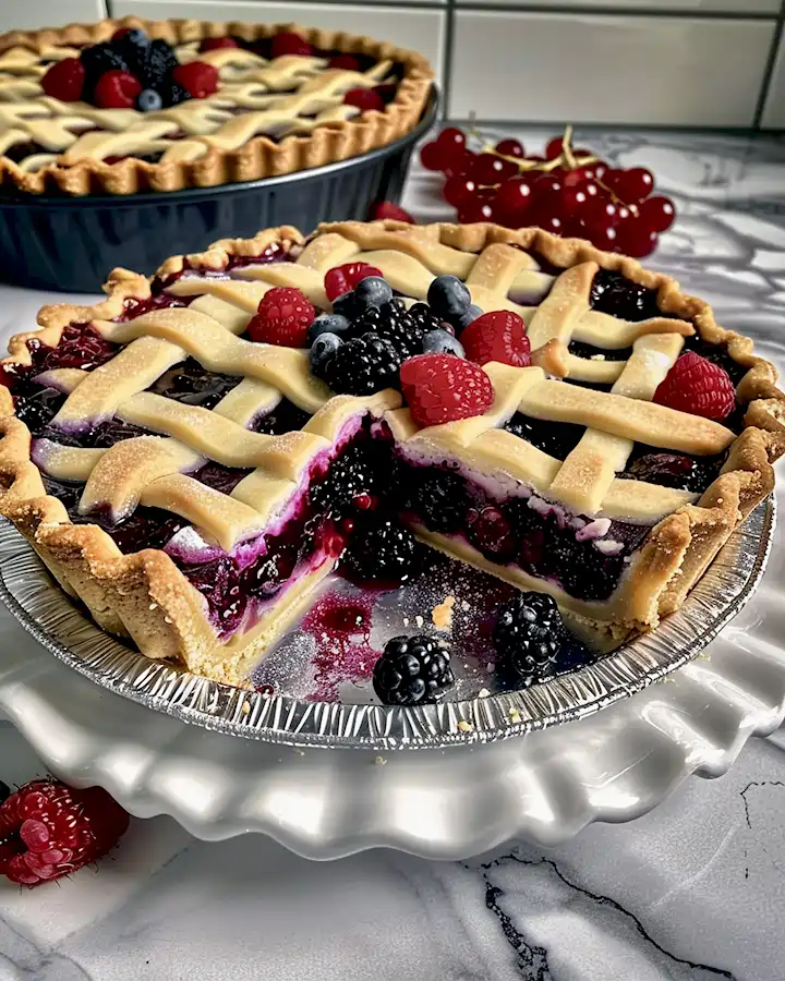 Fruchtiger Beerenkuchen mit Zopfkruste 1 Fruchtiger Beerenkuchen mit Zopfkruste