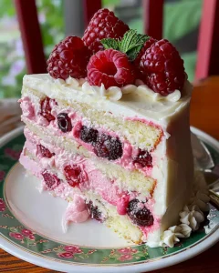 Himbeer-Frischkäse-Schichttorte: Ein fruchtiger Genuss