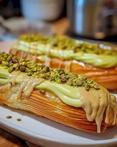 Himmlische Eclairs mit cremiger Pistazienfüllung 6 Himmlische Eclairs mit cremiger Pistazienfüllung