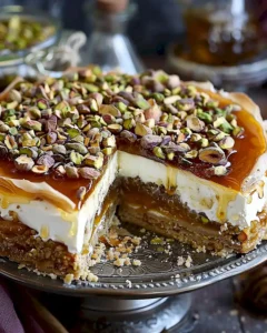 Honig Pistazien Baklava Käsekuchen Ein Fest für Genießer 7 Honig Pistazien Baklava Käsekuchen Ein Fest für Genießer