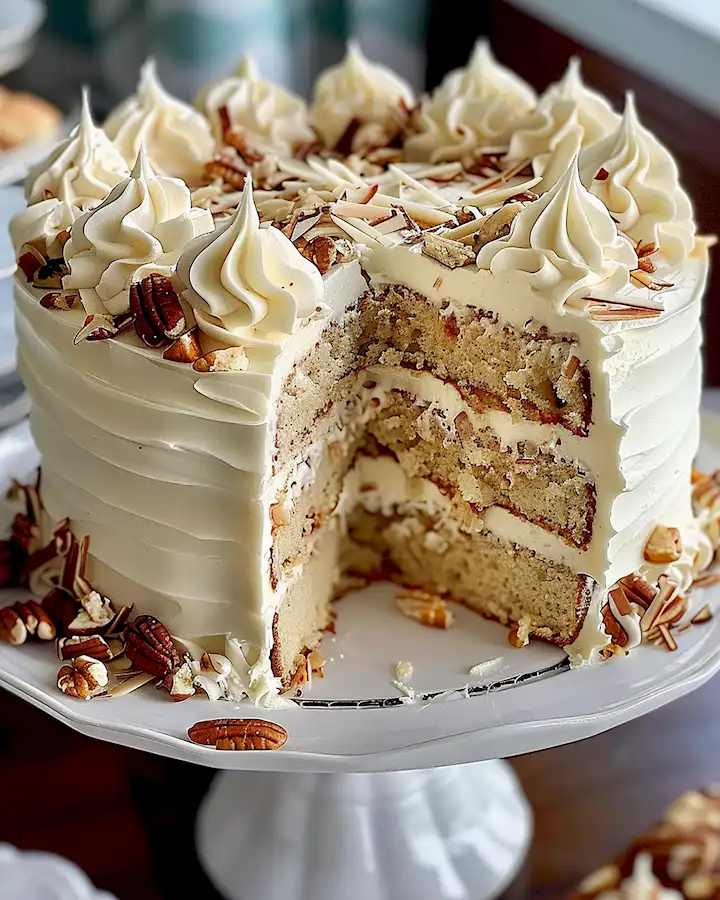 Italienischer Sahnekuchen Traumhaft Cremig und Nussig 2 Italienischer Sahnekuchen Traumhaft Cremig und Nussig