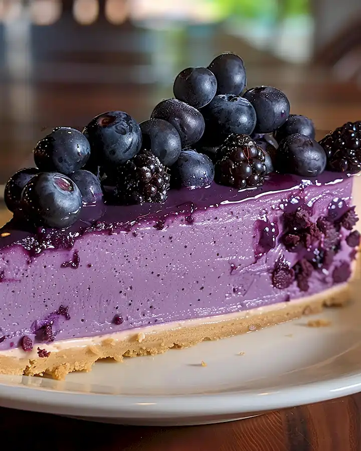 Lila Blaubeer-Käsekuchen: Ein Traum in Violett 3 Lila Blaubeer-Käsekuchen: Ein Traum in Violett