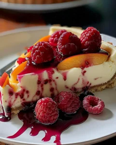 Pfirsich-Himbeer Käsekuchen: Sommerlicher Genuss für Feiern