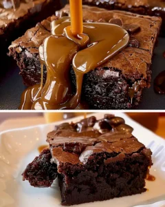 Saftige Salted Caramel Brownies Selbstgemacht