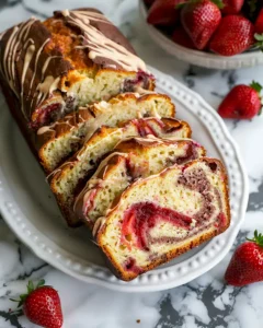 Saftiger Erdbeer-Kastenkuchen mit fruchtigem Swirl 1 Saftiger Erdbeer-Kastenkuchen mit fruchtigem Swirl