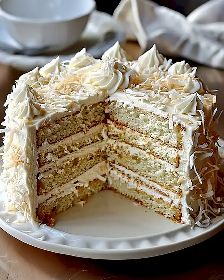 Saftiger Kokos-Schoko Kuchen mit cremiger Füllung 2 Saftiger Kokos-Schoko Kuchen mit cremiger Füllung