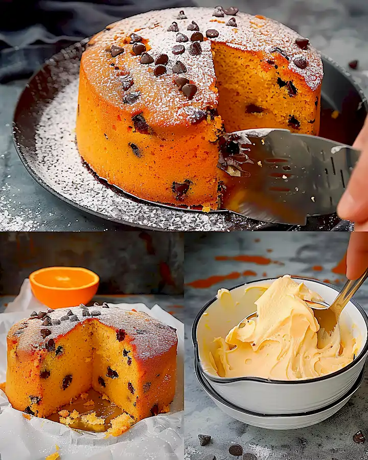 Saftiger Orangenkuchen mit Schokostückchen Einfach Backen 2 Saftiger Orangenkuchen mit Schokostückchen Einfach Backen