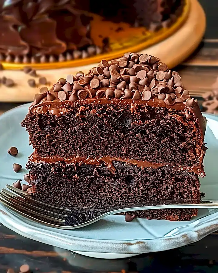 Saftiger Schokoladenkuchen mit Walnuss-Schokoglasur 2 Saftiger Schokoladenkuchen mit Walnuss-Schokoglasur