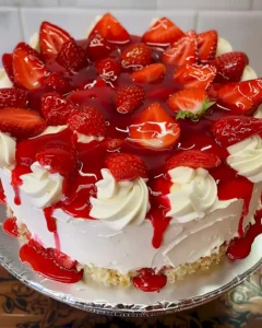Cremiger Erdbeer Käsekuchen ohne Backen