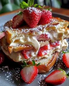 Süße Arme Ritter mit cremiger Erdbeerfüllung 2 Süße Arme Ritter mit cremiger Erdbeerfüllung