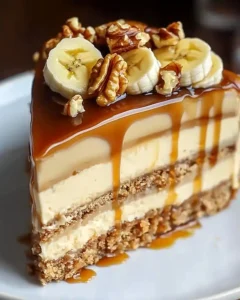 Bananen-Karamell-Nuss Käsekuchen Rezept zum Genießen 6 Bananen-Karamell-Nuss Käsekuchen Rezept zum Genießen