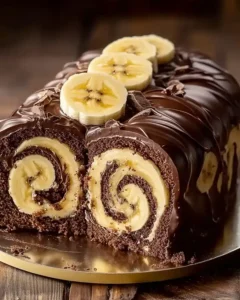 Bananen Schoko Traumrolle Einfaches Dessert Rezept 4 Bananen Schoko Traumrolle Einfaches Dessert Rezept